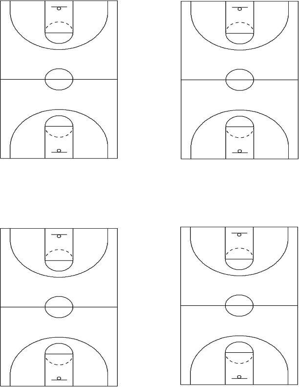 Blank Basketball Court Templates